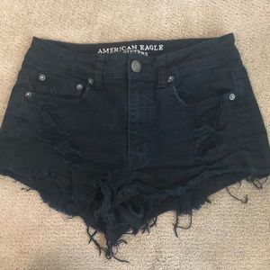 American Eagle Black Denim Shorts